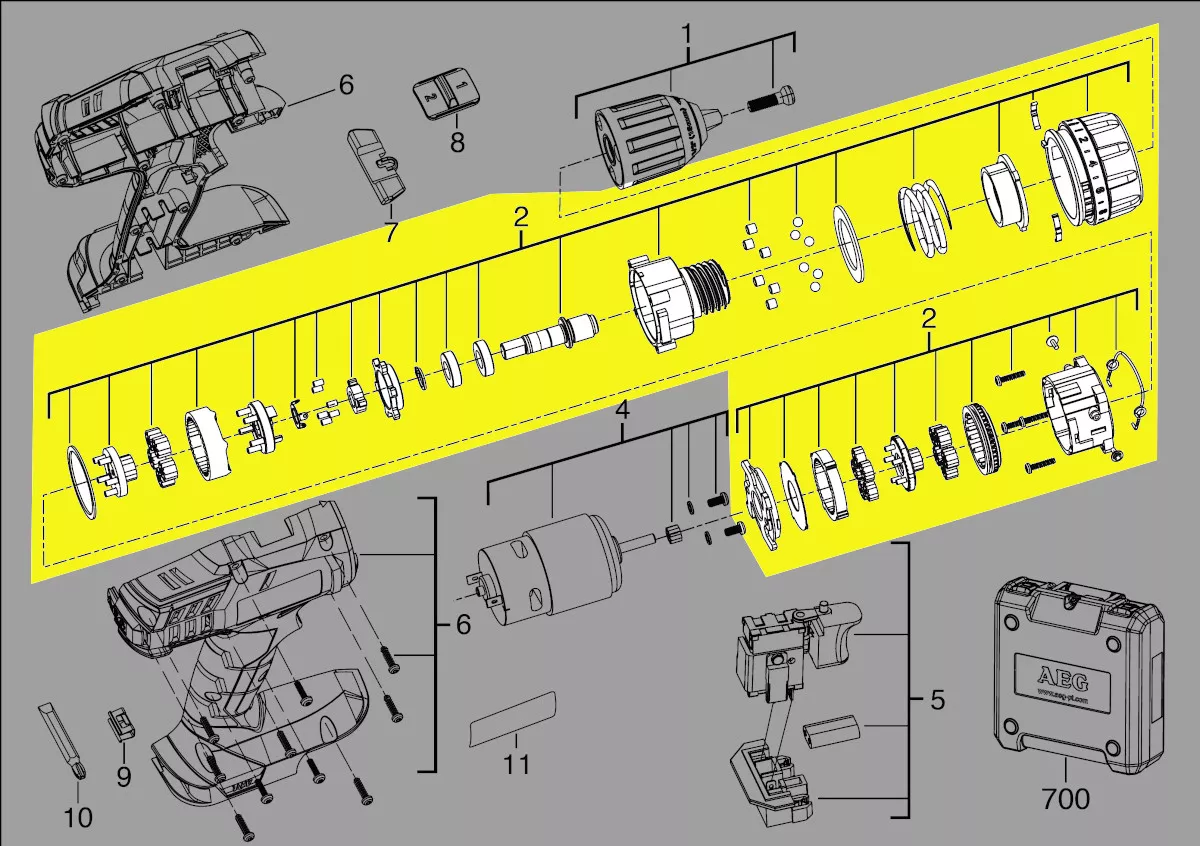 Boîte d\'engrenages de transmission réf. 4931435604 AEG